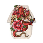 Japanese Snake Tattoo Print Dog Zip Up Hoodie