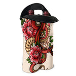 Japanese Snake Tattoo Print Double Neoprene Wine Tote