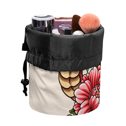 Japanese Snake Tattoo Print Drawstring Makeup Bag