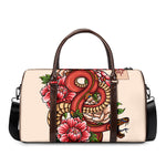 Japanese Snake Tattoo Print Duffle Bag