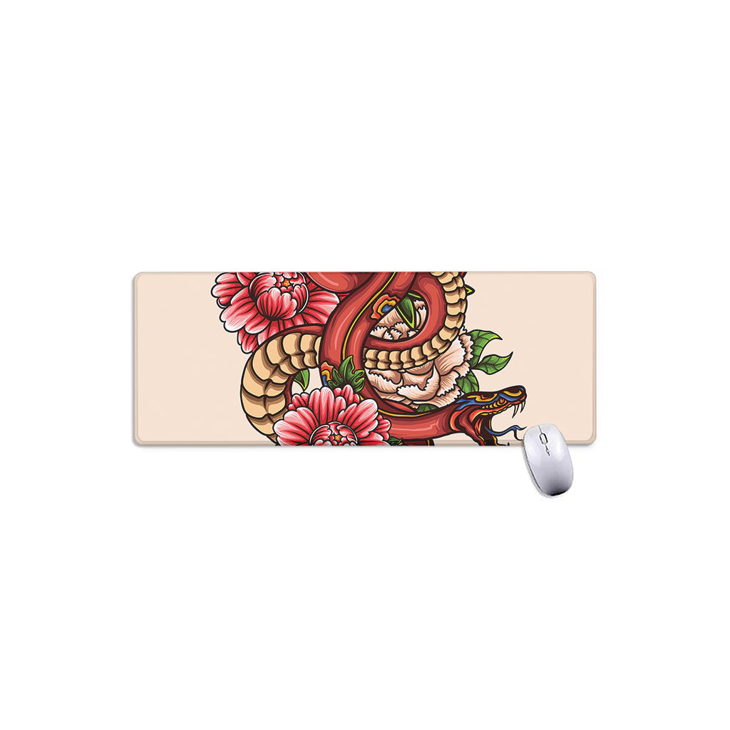 Japanese Snake Tattoo Print Extended Mouse Pad