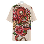 Japanese Snake Tattoo Print Hawaiian Shirt