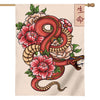 Japanese Snake Tattoo Print House Flag