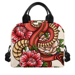 Japanese Snake Tattoo Print Insulated Lunch Bag
