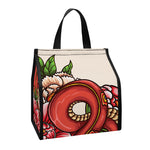 Japanese Snake Tattoo Print Insulated Lunch Tote