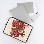 Japanese Snake Tattoo Print Laptop Sleeve