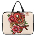 Japanese Snake Tattoo Print Laptop Sleeve With Handle