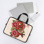 Japanese Snake Tattoo Print Laptop Sleeve With Handle