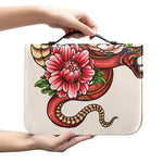 Japanese Snake Tattoo Print Leather Bible Cover