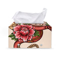 Japanese Snake Tattoo Print Leather Tissue Box Cover