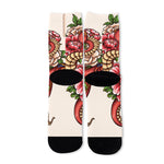 Japanese Snake Tattoo Print Long Socks
