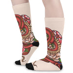 Japanese Snake Tattoo Print Long Socks