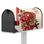 Japanese Snake Tattoo Print Mailbox Cover