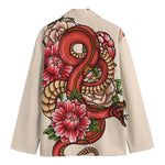 Japanese Snake Tattoo Print Men's Blazer