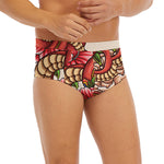 Japanese Snake Tattoo Print Men's Briefs