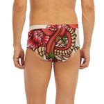Japanese Snake Tattoo Print Men's Briefs
