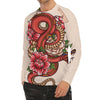 Japanese Snake Tattoo Print Men's Long Sleeve Rash Guard