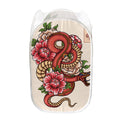 Japanese Snake Tattoo Print Mesh Laundry Hamper