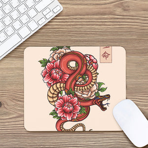 Japanese Snake Tattoo Print Mouse Pad