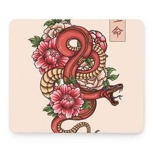 Japanese Snake Tattoo Print Mouse Pad