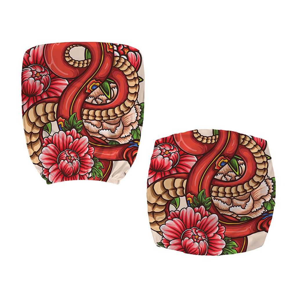 Japanese Snake Tattoo Print Office Chair Cover