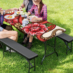 Japanese Snake Tattoo Print Picnic Table Cover