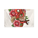 Japanese Snake Tattoo Print Polyester Flag