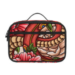 Japanese Snake Tattoo Print Portable Lunch Bag