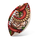 Japanese Snake Tattoo Print Rugby Ball