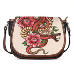 Japanese Snake Tattoo Print Saddle Bag