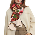 Japanese Snake Tattoo Print Scarf