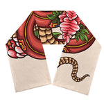 Japanese Snake Tattoo Print Scarf