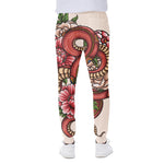 Japanese Snake Tattoo Print Scuba Joggers