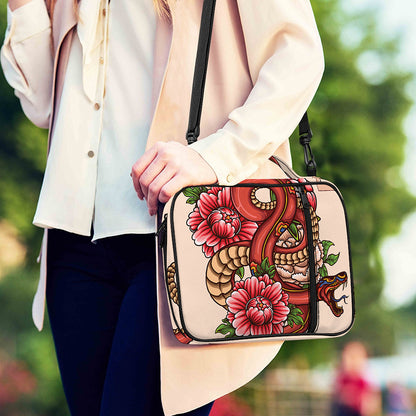 Japanese Snake Tattoo Print Shoulder Strap Bible Bag