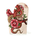 Japanese Snake Tattoo Print Single Oven Mitt