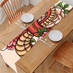 Japanese Snake Tattoo Print Table Runner
