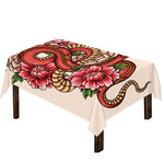 Japanese Snake Tattoo Print Tablecloth