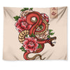 Japanese Snake Tattoo Print Tapestry