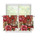Japanese Snake Tattoo Print Tier Curtains