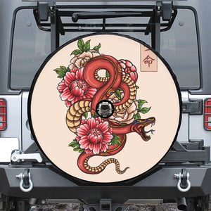 Japanese Snake Tattoo Print Tire Cover With Camera Hole