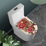 Japanese Snake Tattoo Print Toilet Lid Cover