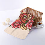 Japanese Snake Tattoo Print Towel