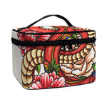 Japanese Snake Tattoo Print Travel Makeup Bag