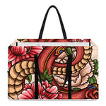 Japanese Snake Tattoo Print Utility Tote Bag