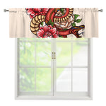 Japanese Snake Tattoo Print Window Valance