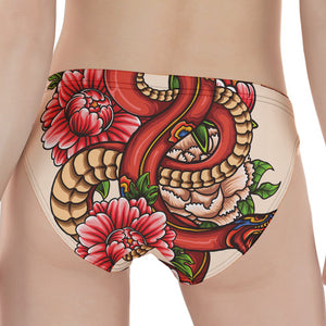 Japanese Snake Tattoo Print Women's Panties