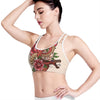 Japanese Snake Tattoo Print Women's Sports Bra