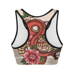 Japanese Snake Tattoo Print Women's Sports Bra