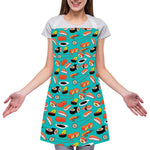 Japanese Sushi And Rolls Pattern Print Adjustable Apron