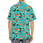 Japanese Sushi And Rolls Pattern Print Aloha Shirt